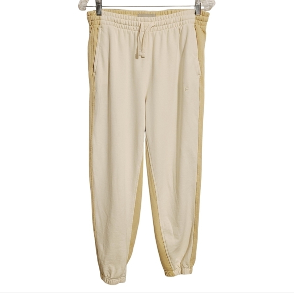Everlane | Women's White and Tan Colorblock Track Joggers (Size Small) - Picture 2 of 16